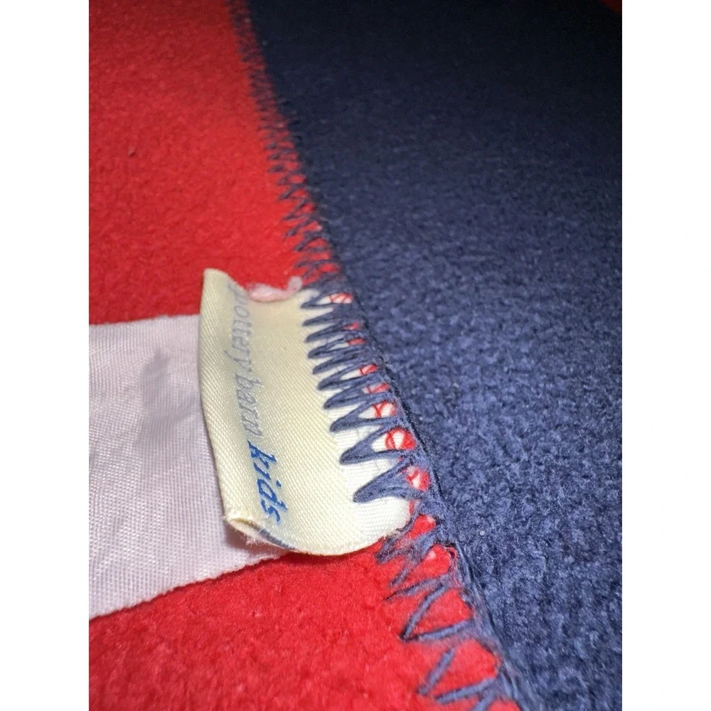 Pottery Barn Kids Navy Red Star Blanket Twin 65x84 Reversible EUC PBK